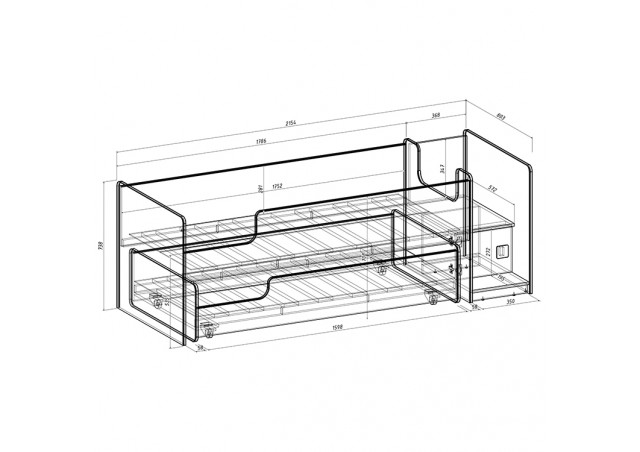 Детская выкатная кровать Легенда К302.41 в Курчатове